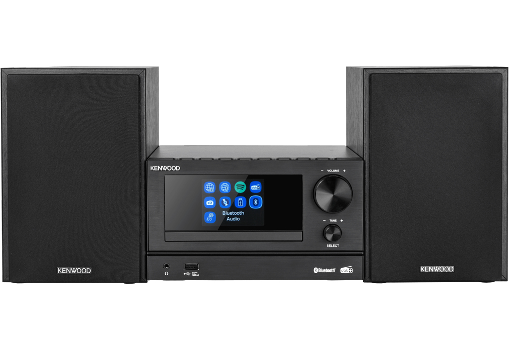KENWOOD Micro Hifi Anlage 60W CD USB DAB+ BT WIFI schwarz