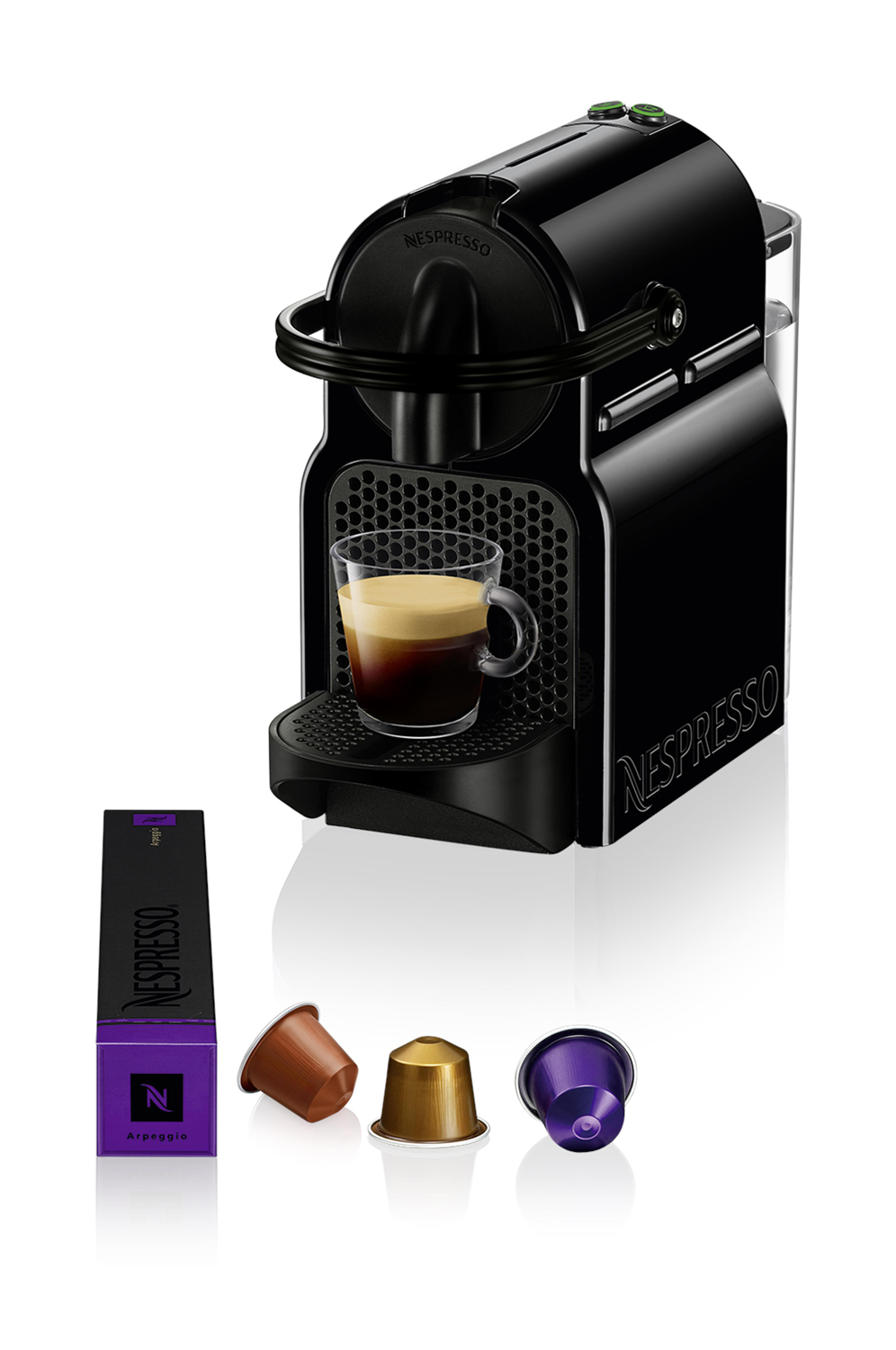 DELONGHI Nespresso Inissia Kaffeemaschine Schwarz