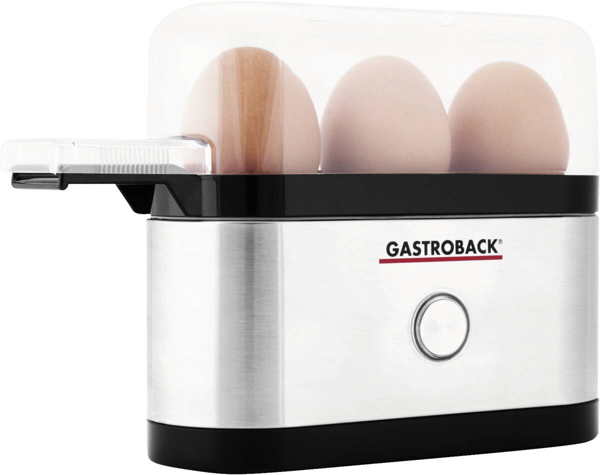 Gastroback Design 42800 Mini Cuociuova Nero/Acciaio Inox