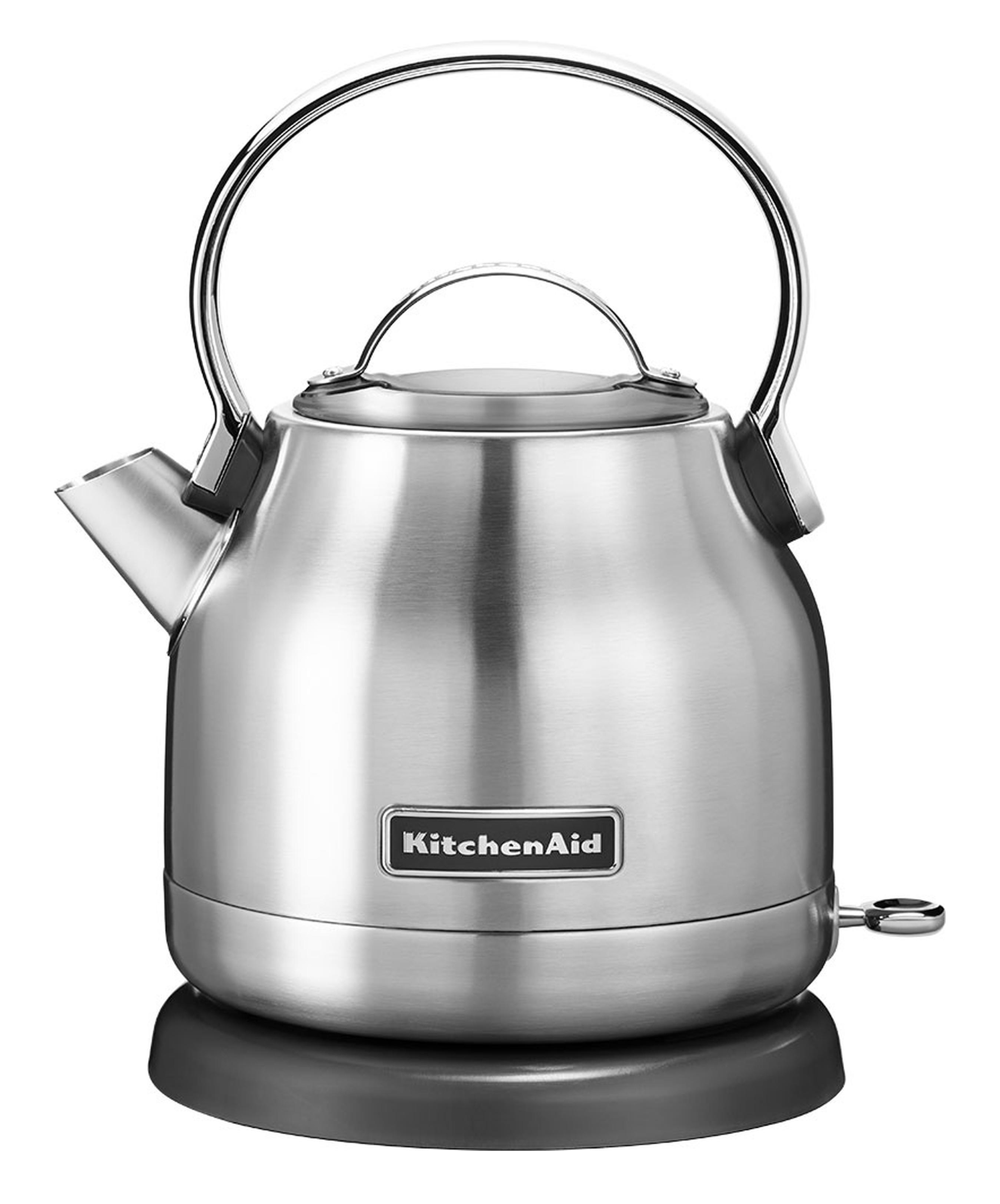 Bollitore elettrico KitchenAid 1500W 1.25L girevole 360°, Inox