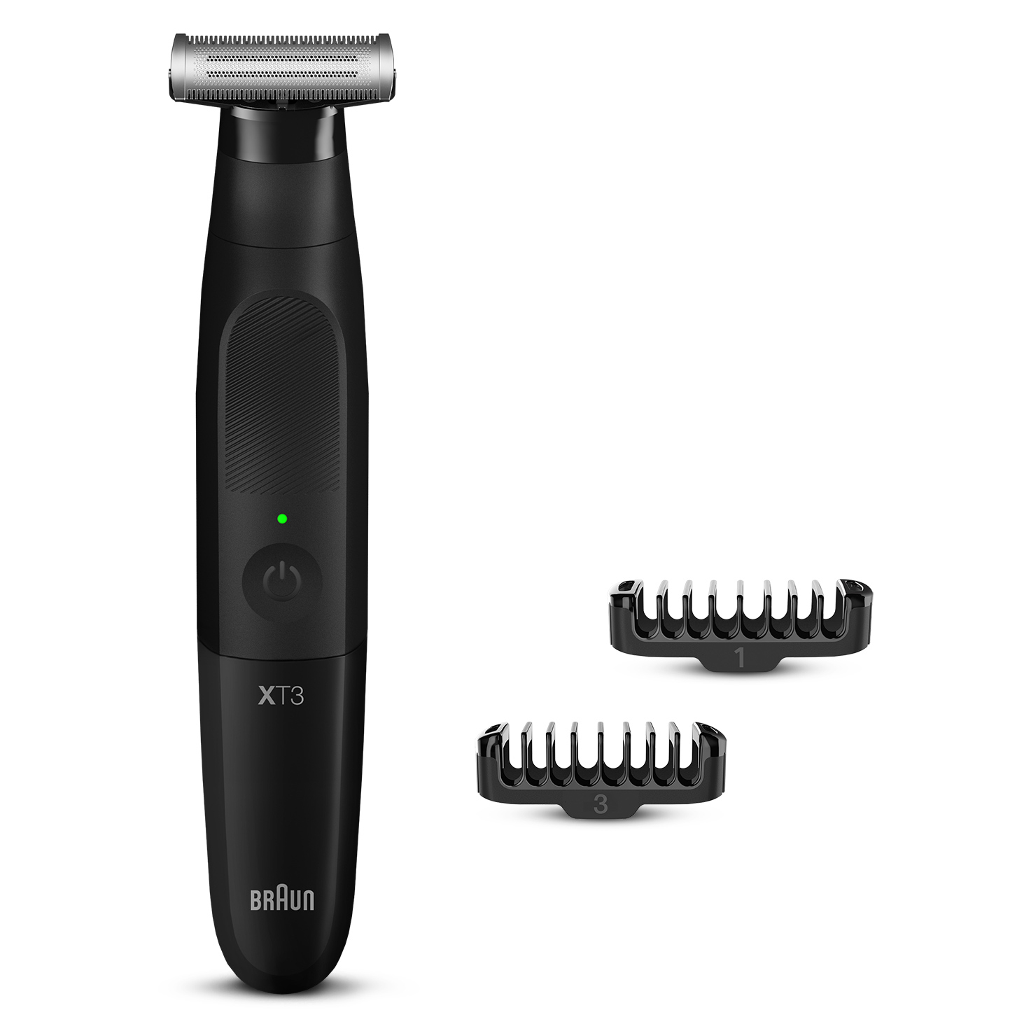 BRAUN Wet & Dry Barttrimmer mit 3 Aufsätzen Schwarz