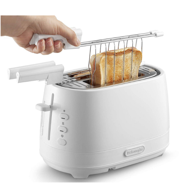 DE LONGHI Toaster 550W mit 2 Schlitzen, weiß