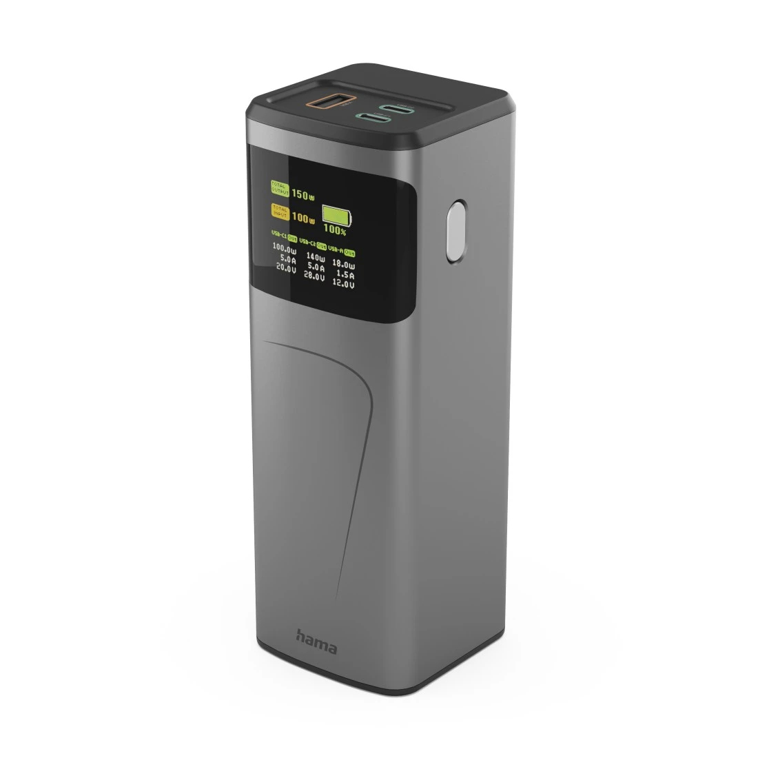 Hama Power Pack High Power 150, 24000mAh Powerbank Gun Metal Grey