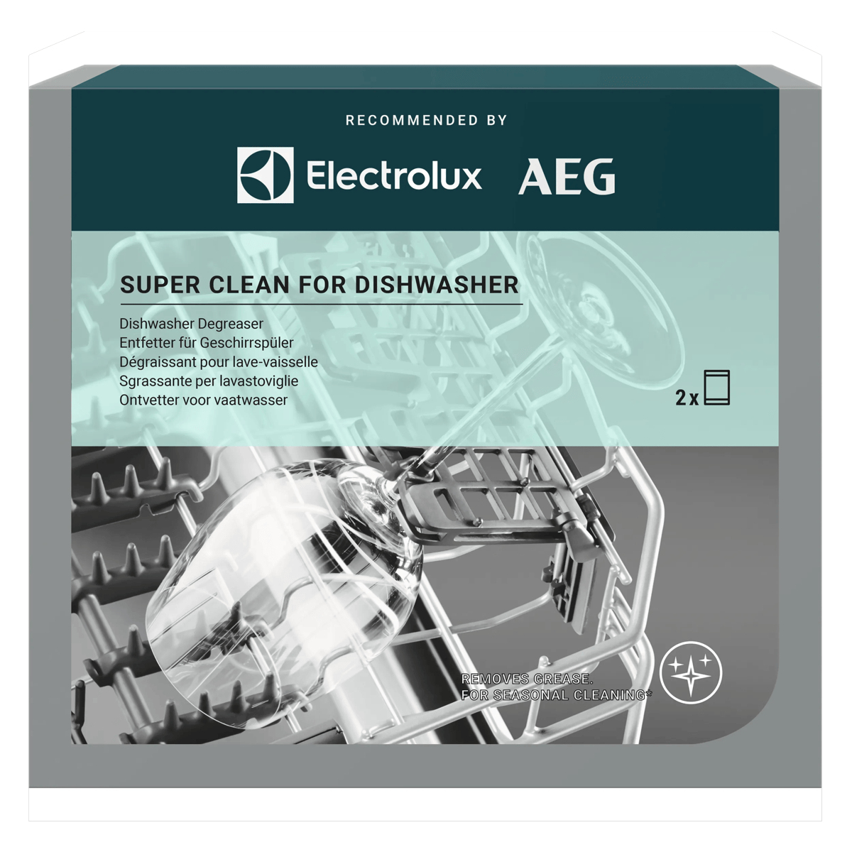 AEG Super Clean per lavastoviglie 2 x 50 gr.