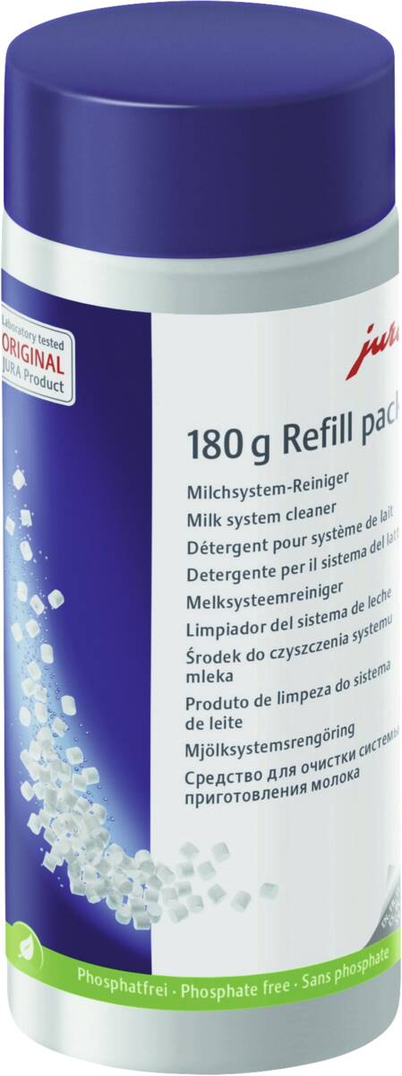 Mini-tab per la pulizia del sistema latte, flacone di ricarica 180g