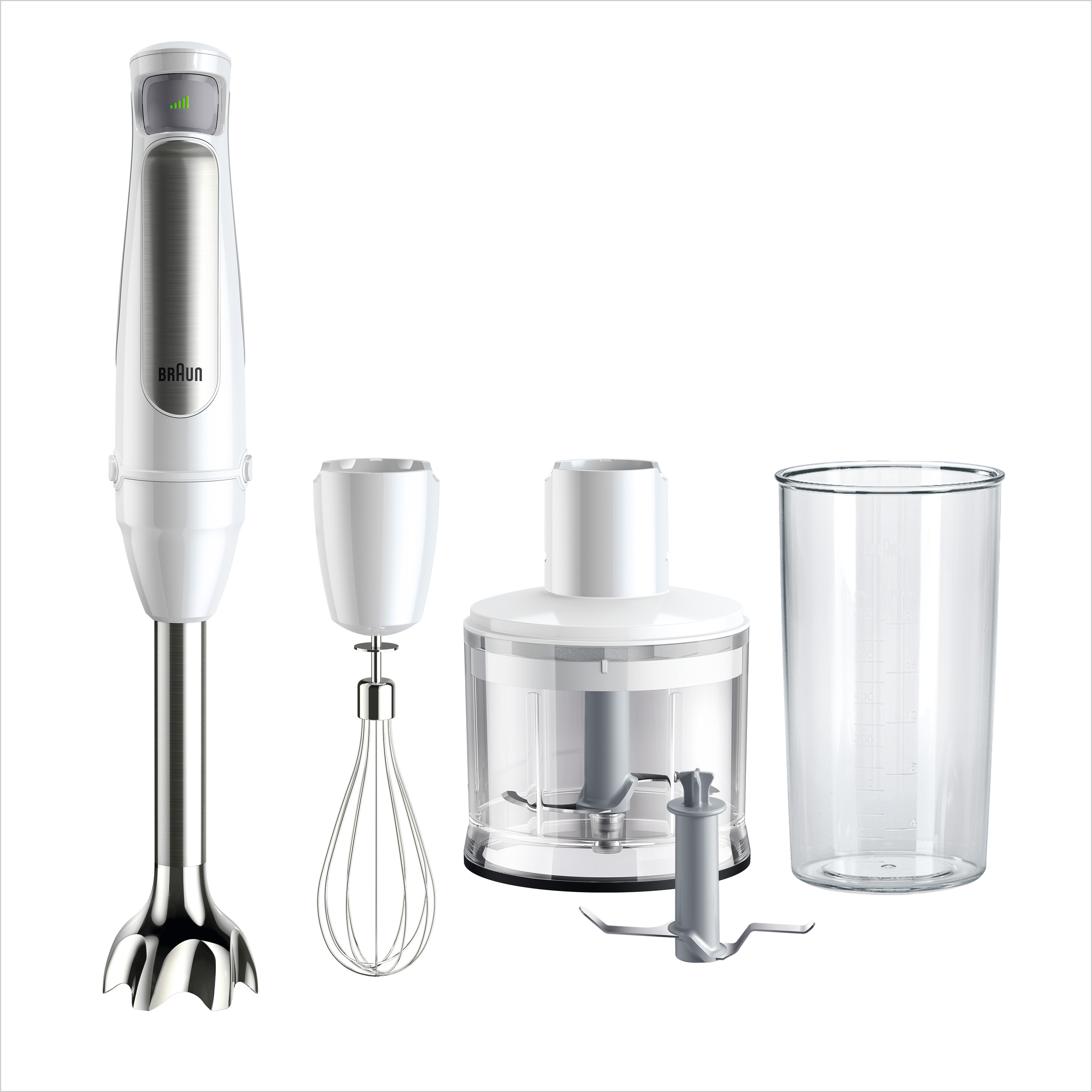 BRAUN Stabmixer Multiquick 7 1000W 0.6L Weiß mit Zubehör