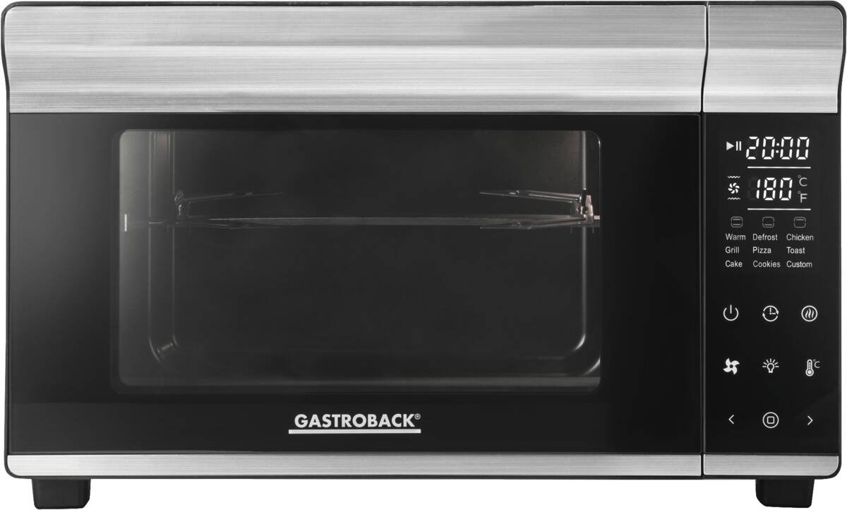 Gastroback Maxi-Ofen 42814 Design Bistro Ofen Bake & Grill Edelstahl-Schwarz