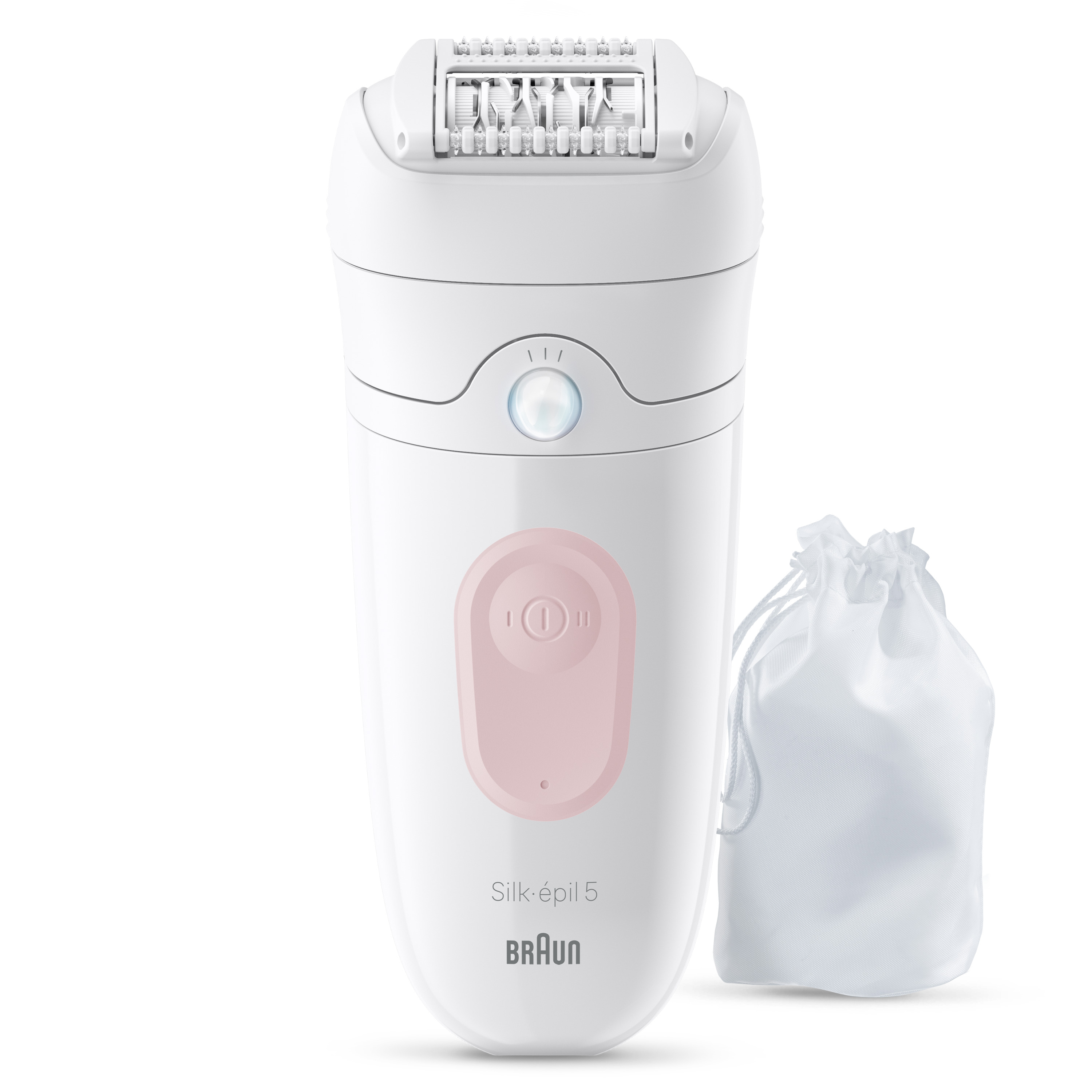 BRAUN Epilierer Wet&Dry 28 Pinzetten 2 Geschwindigkeiten Weiß/Rosa inkl. Etui