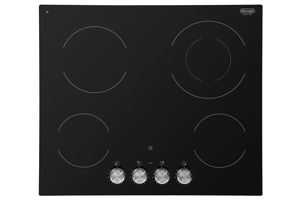 DE LONGHI Piano cottura elettrico 60cm 4 zone in vetroceramica nero