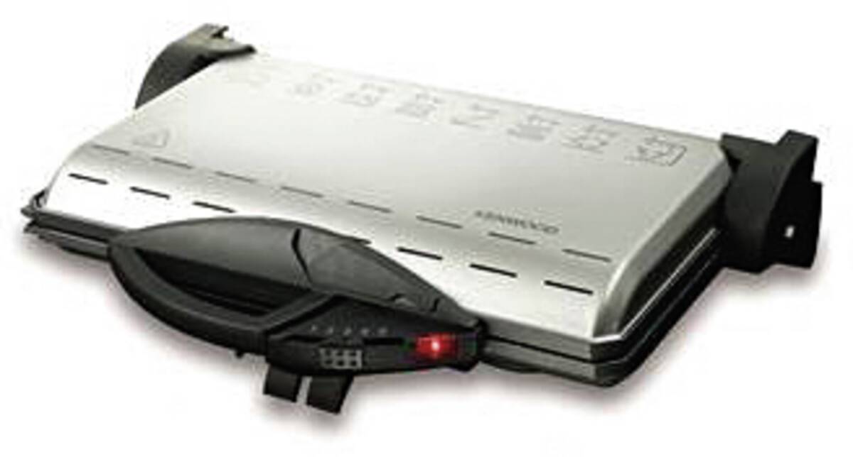 Kenwood Elektro Kontaktgrill HGM200SI 2000W, Plattengrill