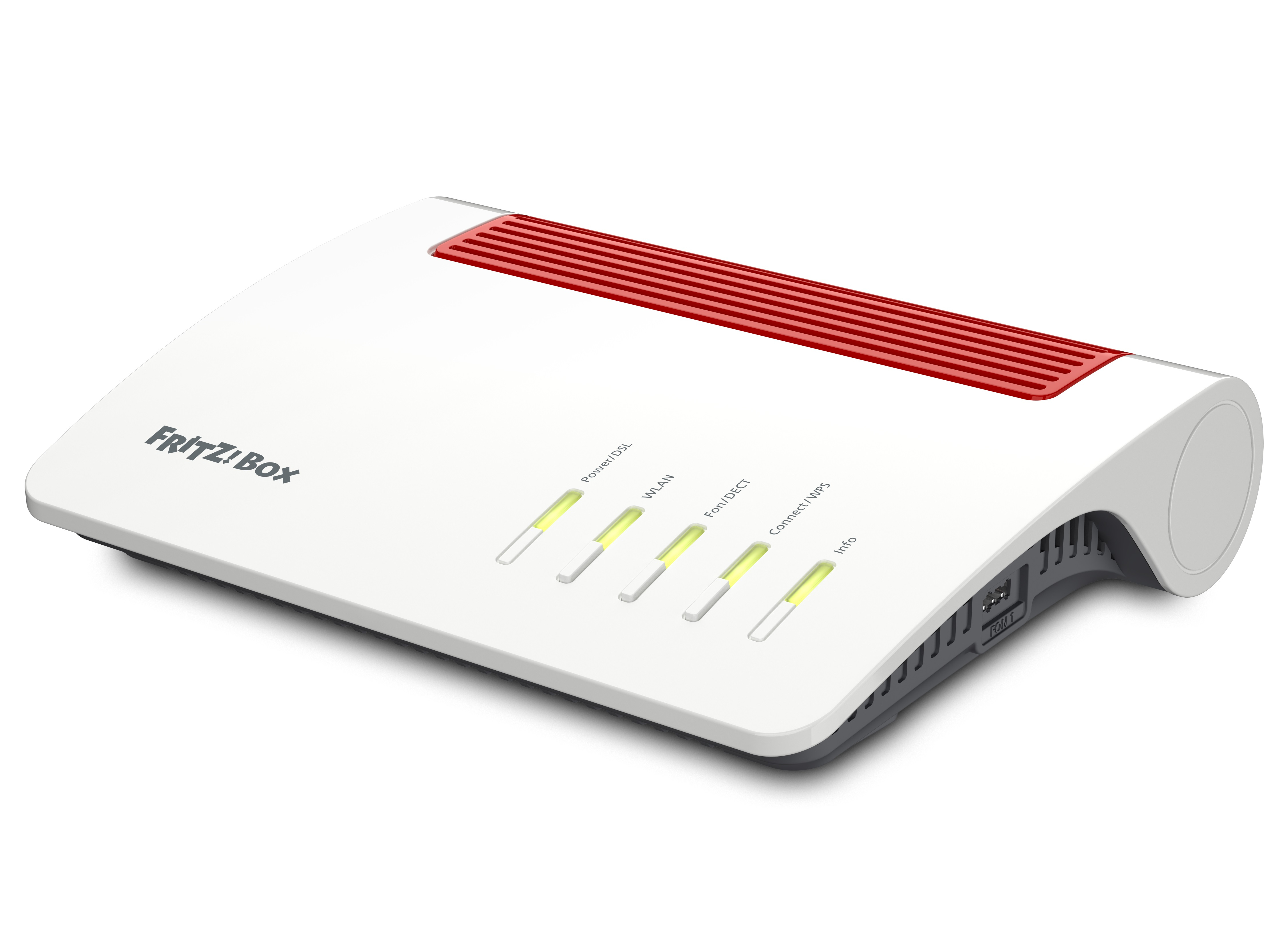 AVM FRITZ!Box 7590 AX Router/Modem/Telefonanlage Weiß-Rot