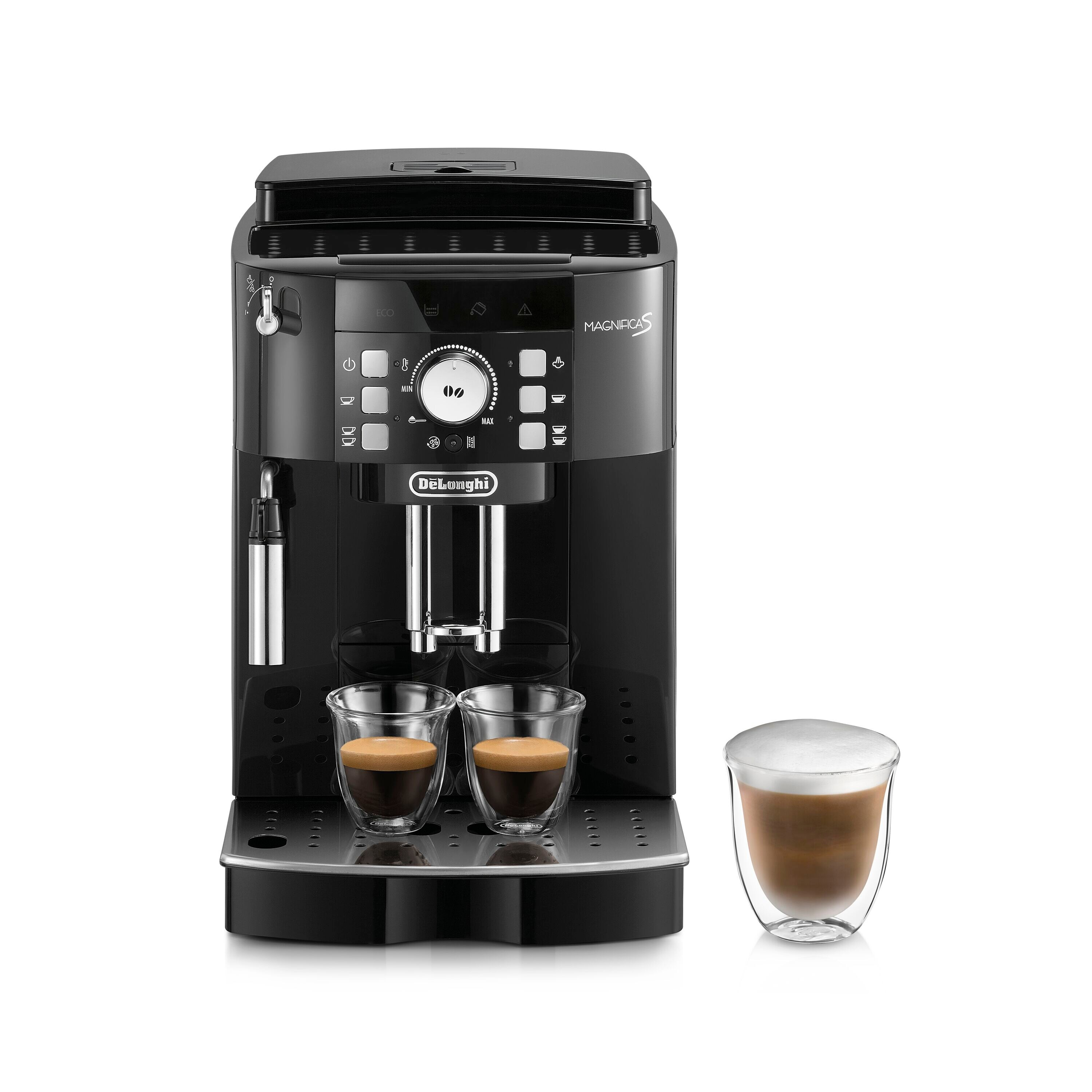 DE LONGHI Kaffeevollautomat mit Cappuccino System Schwarz