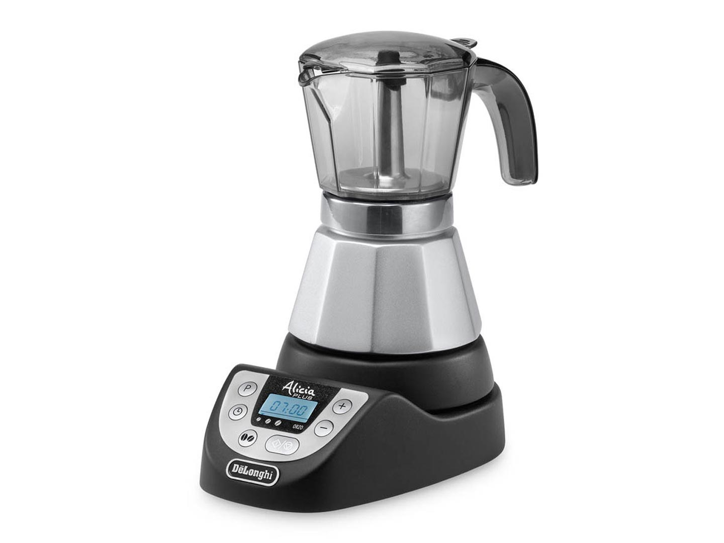 De'Longhi Elektrische Mokkakanne 450W, max. 4 Tassen, mit Aroma-/Gerstenfunktion